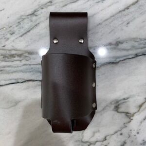 Leather Beer Can Holster Belt Holder – Brown – Tailgating‎ Camping Grilling